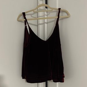 Velvet maroon tank top